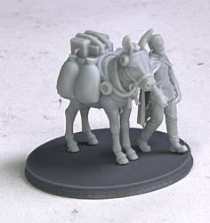 Human handler and pack mule